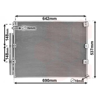 Condenseur, climatisation VAN WEZEL 53005380