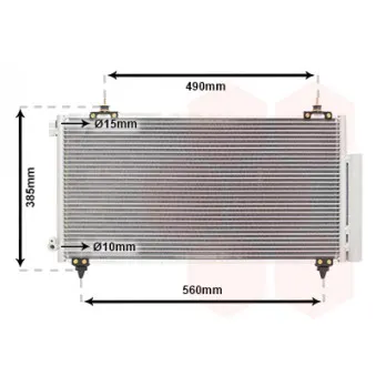 Condenseur, climatisation VAN WEZEL 53005381