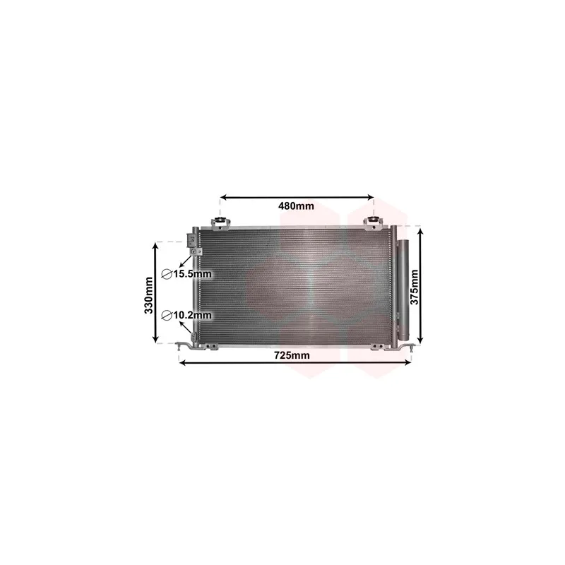 Condenseur, climatisation VAN WEZEL 53005393
