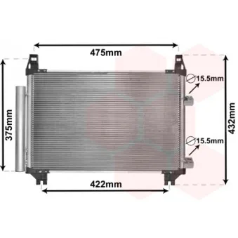 Condenseur, climatisation VAN WEZEL 53005404