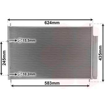 Condenseur, climatisation VAN WEZEL 53005405