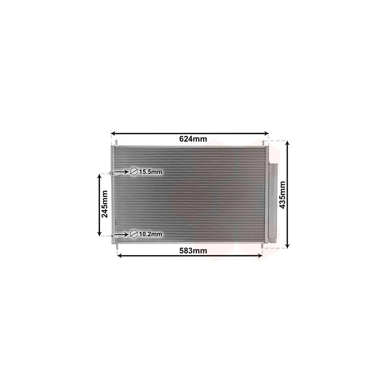 Condenseur, climatisation VAN WEZEL 53005405