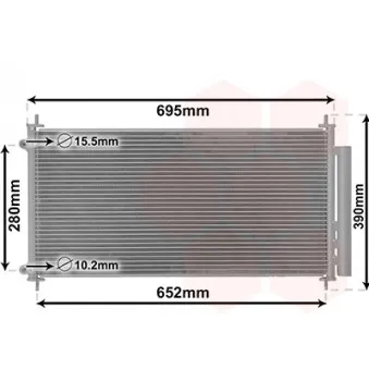 Condenseur, climatisation VAN WEZEL 53005406
