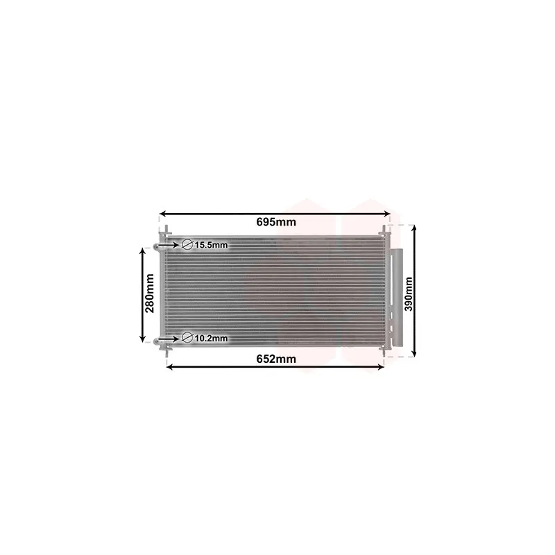 Condenseur, climatisation VAN WEZEL 53005406
