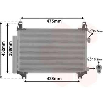 Condenseur, climatisation VAN WEZEL 53005407