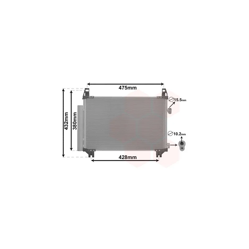 Condenseur, climatisation VAN WEZEL 53005407