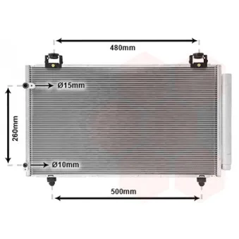 Condenseur, climatisation VAN WEZEL 53005411