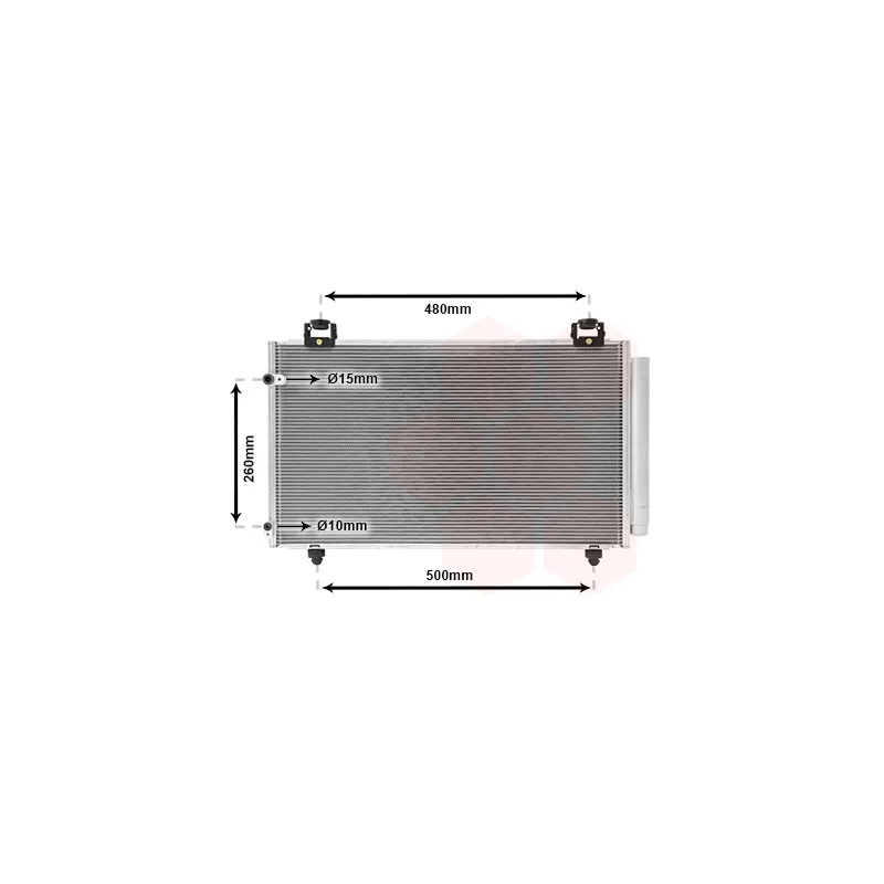 Condenseur, climatisation VAN WEZEL 53005411