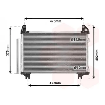 Condenseur, climatisation VAN WEZEL 53005413