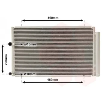 Condenseur, climatisation VAN WEZEL 53005429