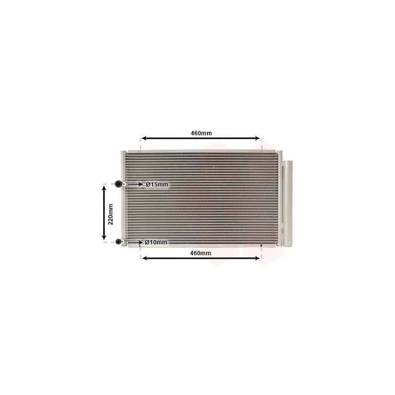 Condenseur, climatisation VAN WEZEL 53005429