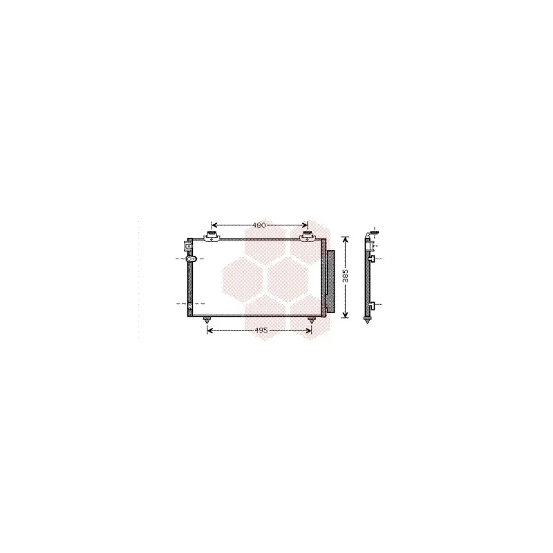 Condenseur, climatisation VAN WEZEL 53005481