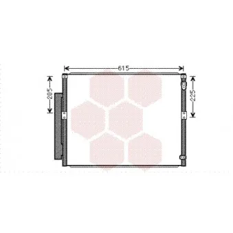 Condenseur, climatisation VAN WEZEL 53005564