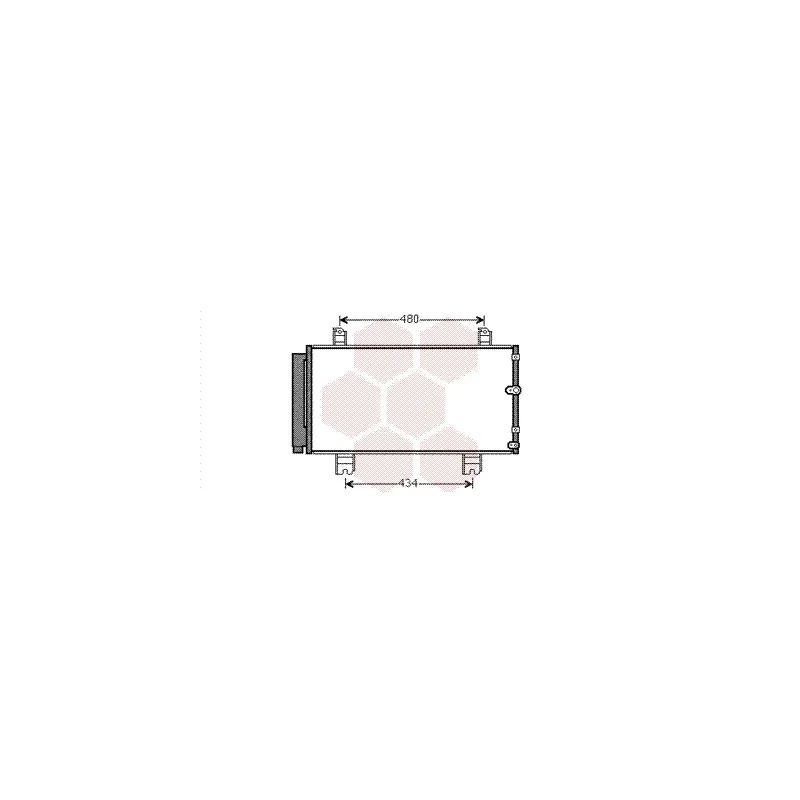 Condenseur, climatisation VAN WEZEL 53005572