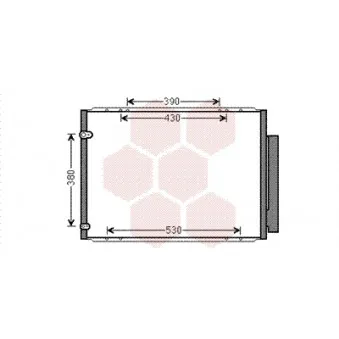 Condenseur, climatisation VAN WEZEL 53005573