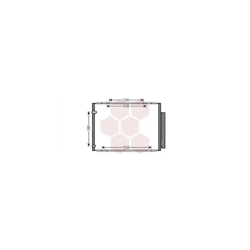 Condenseur, climatisation VAN WEZEL 53005573