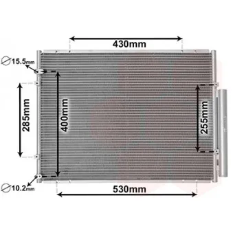 Condenseur, climatisation VAN WEZEL 53005574