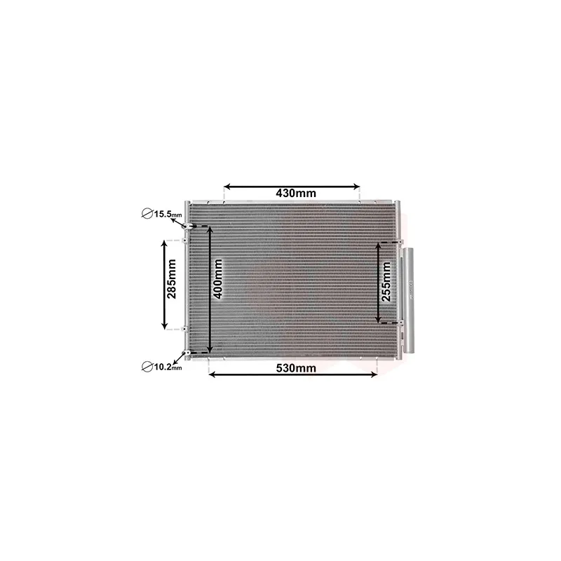 Condenseur, climatisation VAN WEZEL 53005574