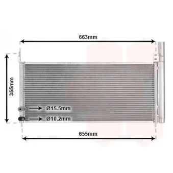 Condenseur, climatisation VAN WEZEL 53005576