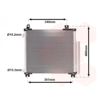 Condenseur, climatisation VAN WEZEL 53005578