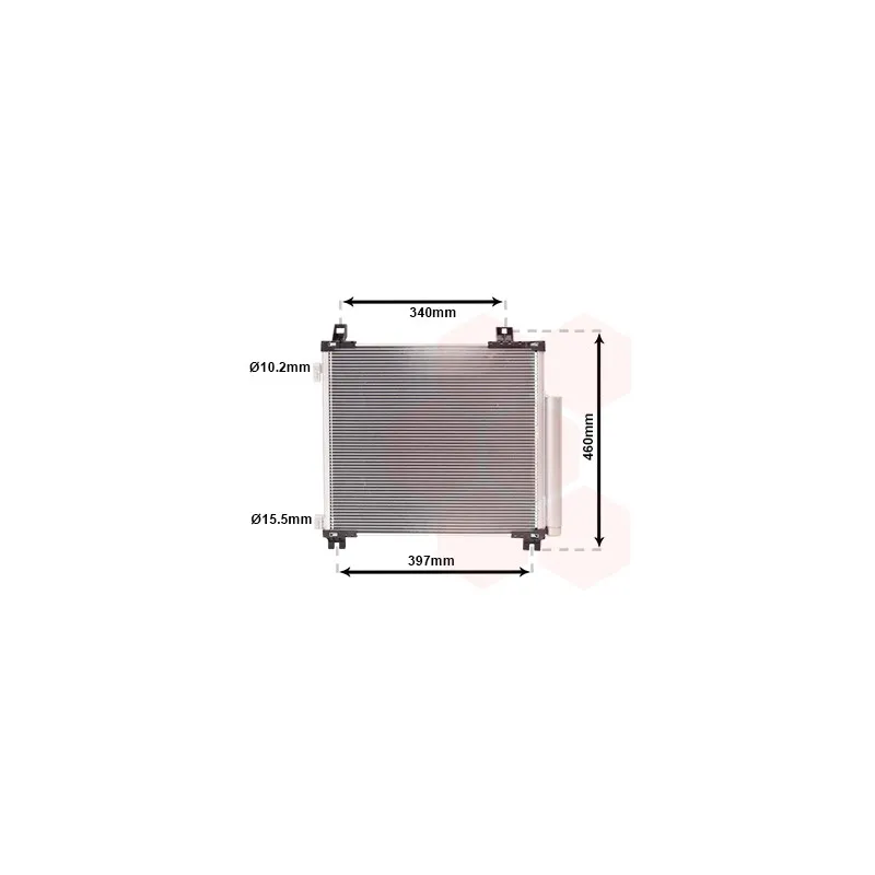 Condenseur, climatisation VAN WEZEL 53005578