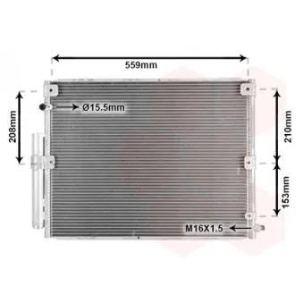 Condenseur, climatisation VAN WEZEL 53005617