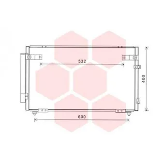Condenseur, climatisation VAN WEZEL 53005621