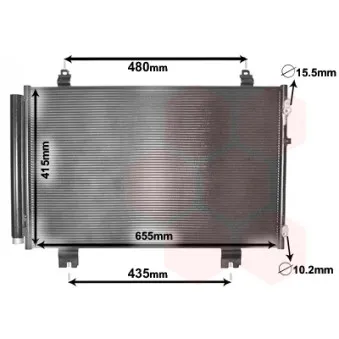 Condenseur, climatisation VAN WEZEL 53005646