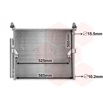 Condenseur, climatisation VAN WEZEL 53005652