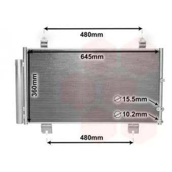 Condenseur, climatisation VAN WEZEL 53005653