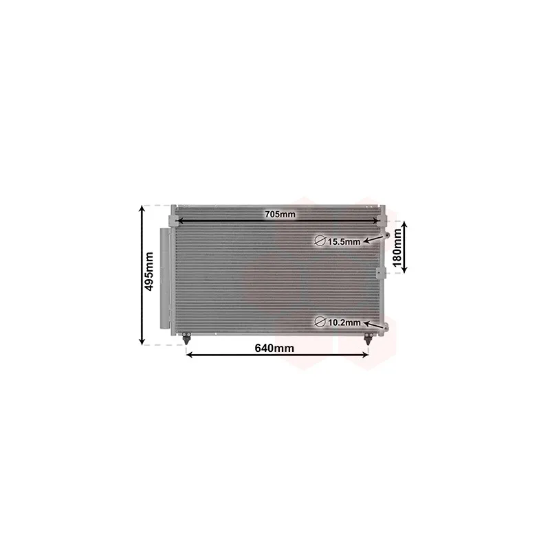 Condenseur, climatisation VAN WEZEL 53005654