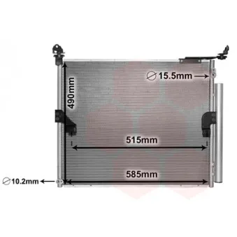 Condenseur, climatisation VAN WEZEL 53005655