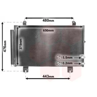 Condenseur, climatisation VAN WEZEL 53005662