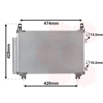 Condenseur, climatisation VAN WEZEL 53005665