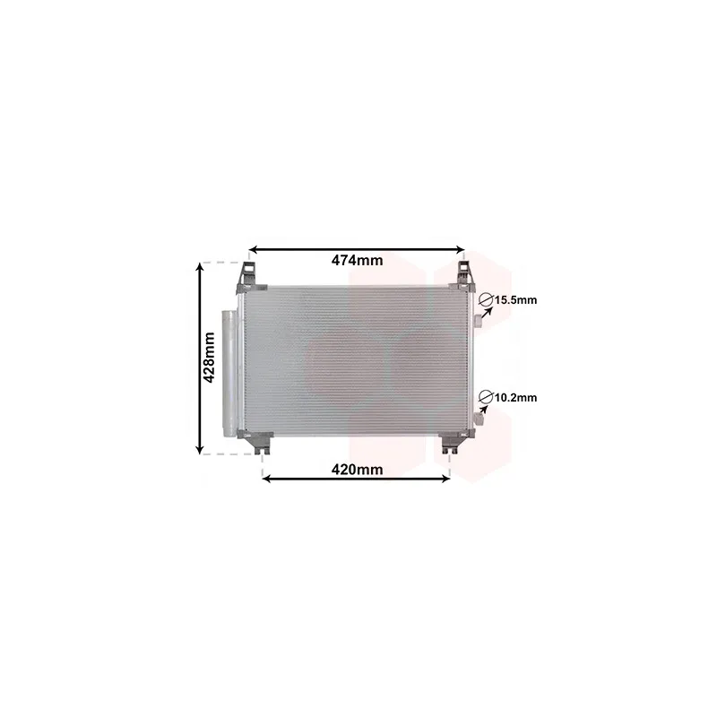 Condenseur, climatisation VAN WEZEL 53005665