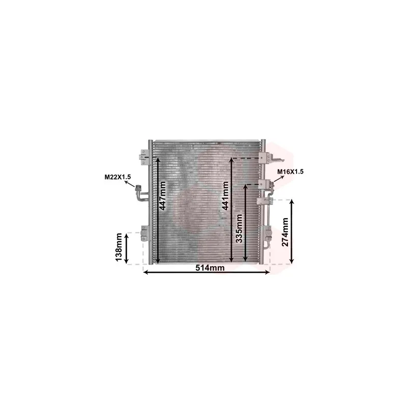 Condenseur, climatisation VAN WEZEL 53005674