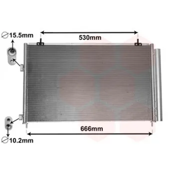 Condenseur, climatisation VAN WEZEL 53005679