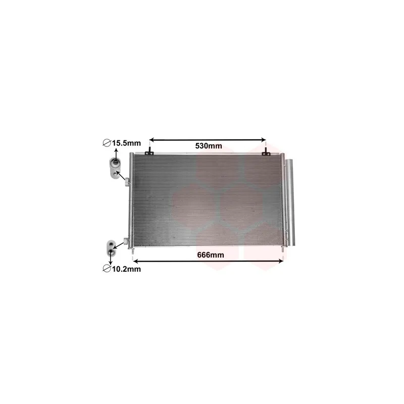 Condenseur, climatisation VAN WEZEL 53005679
