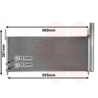 Condenseur, climatisation VAN WEZEL 53005692