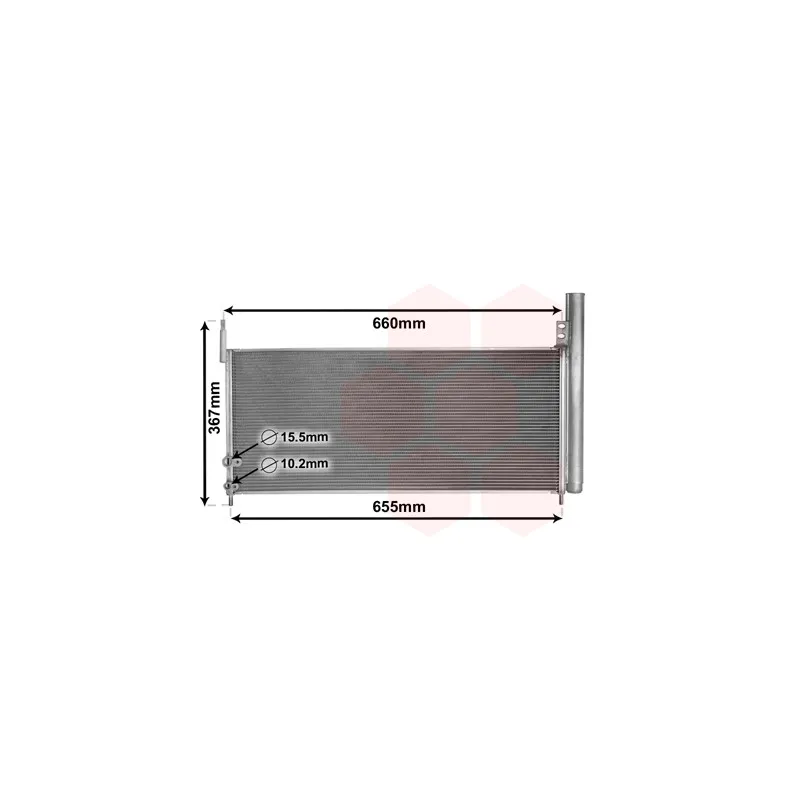 Condenseur, climatisation VAN WEZEL 53005692