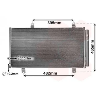 Condenseur, climatisation VAN WEZEL 53005696