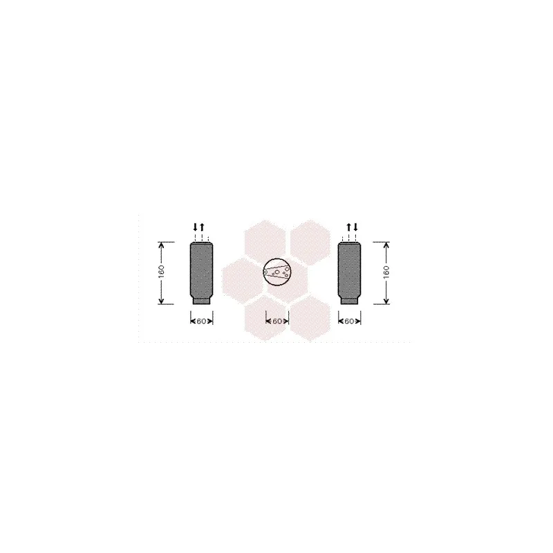 Filtre déshydratant, climatisation VAN WEZEL 5300D024