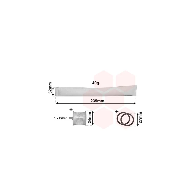 Filtre déshydratant, climatisation VAN WEZEL 5300D349