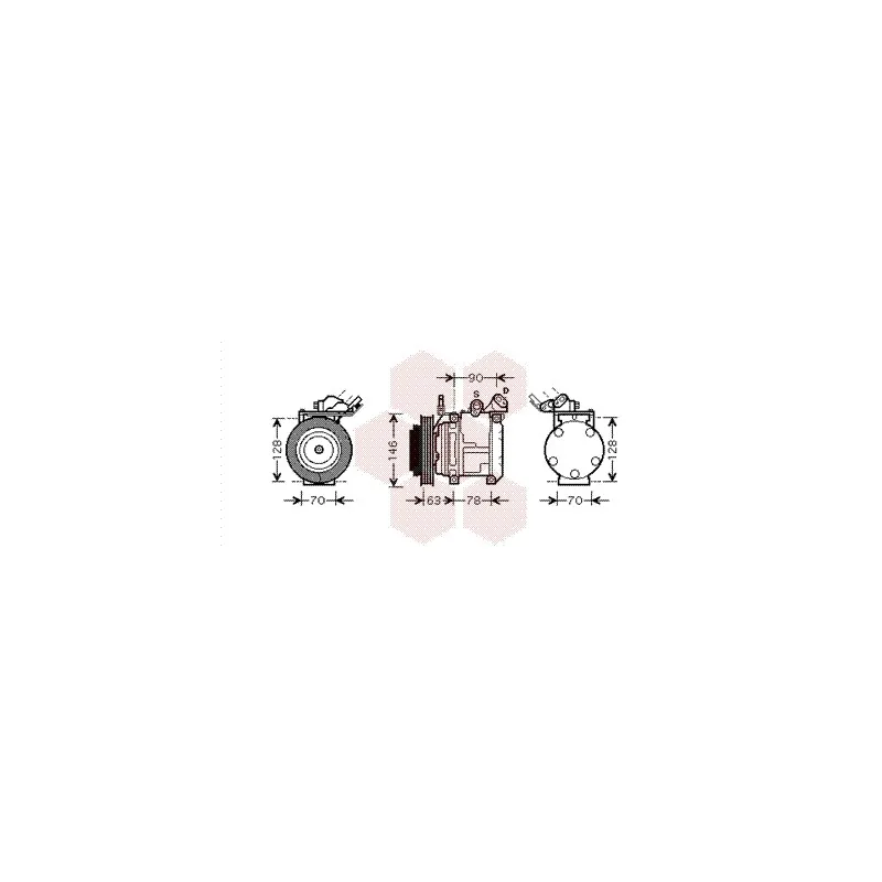 Compresseur, climatisation VAN WEZEL 5300K442