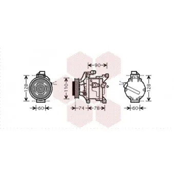 Compresseur, climatisation VAN WEZEL 5300K450