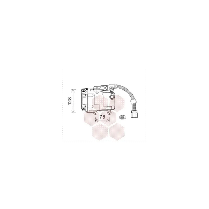 Compresseur, climatisation VAN WEZEL 5300K582