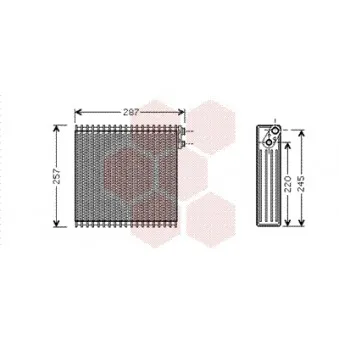 Évaporateur climatisation VAN WEZEL 5300V294