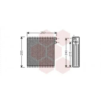 Évaporateur climatisation VAN WEZEL 5300V389