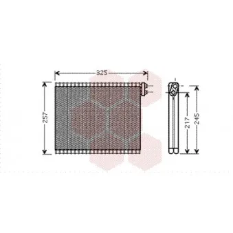 Évaporateur climatisation VAN WEZEL 5300V484