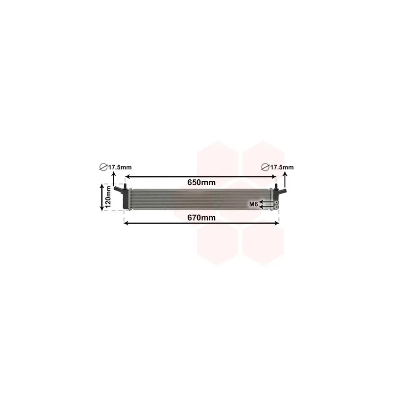 Radiateur, refroidissement du moteur VAN WEZEL 53012703